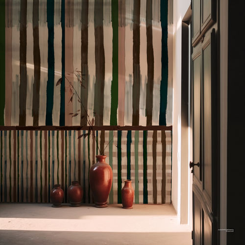 Современный обои - Batik - SPAGHETTIWALL - из целлюлозного волокна / из нетканых материалов / в полоску