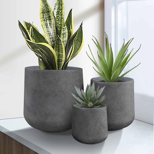 Кадка для садовых растений из стекловолокна - RC-1007 - Guangdong Ronglin New Material technology .Co.,Ltd - из бетона / круглая / на заказ