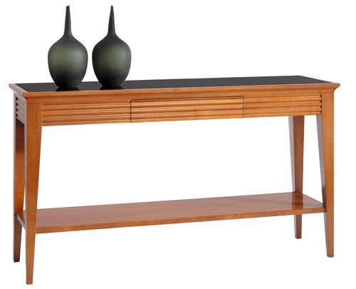 Классический стол-консоль - 4231 Luna - Bordini arredamenti - из фанерованной древесины / из вишневого дерева / из закаленного стекла