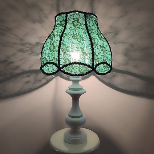 Настольная лампа - Osaka 04 - DelightLamps - из ткани / из дерева / ар-деко