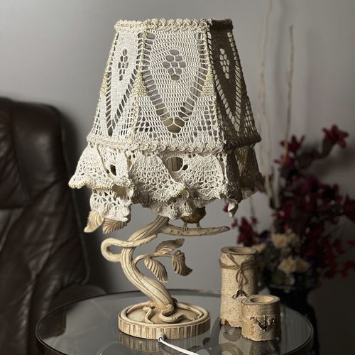 Настольная лампа - New Jersey 01-09 - DelightLamps - из кованого железа / из ткани / в викторианском стиле
