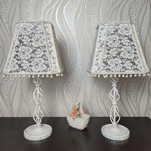 Настольная лампа - 6403 - DelightLamps - из металла / из ткани / классическая