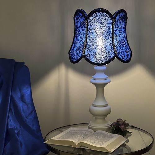 Настольная лампа - Tbilisi 03 - DelightLamps - из ткани / из дерева / классическая