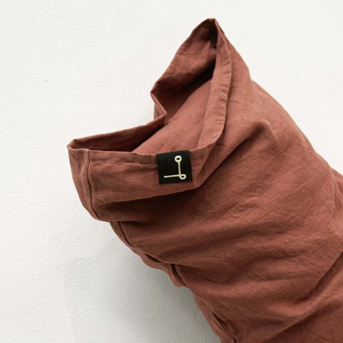 Наволочка для подушки из льна - TERRACOTTA - dELENZO LINEN FROM EUROPE S.L