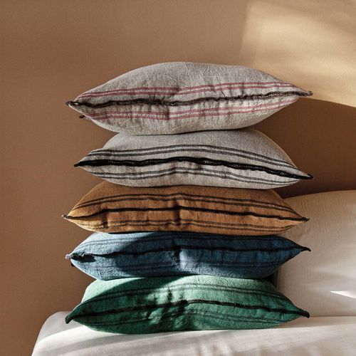 Внутренняя подушка - FRIDA - dELENZO LINEN FROM EUROPE S.L - прямоугольная / в полоску / контрактная