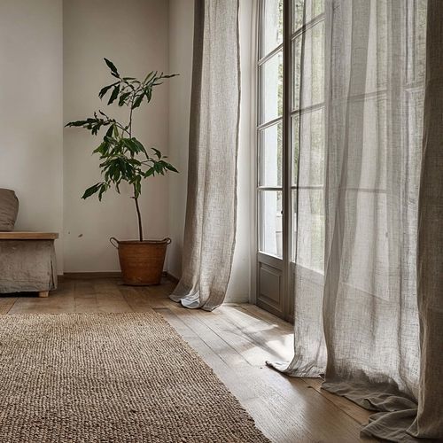 Штора со складками - NEUTRAL PEGGY - dELENZO LINEN FROM EUROPE S.L - вертикальная / однотонная / персонализированная
