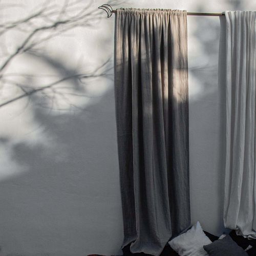 Штора со складками - MARRAKECH - dELENZO LINEN FROM EUROPE S.L - вертикальная / однотонная / из льна