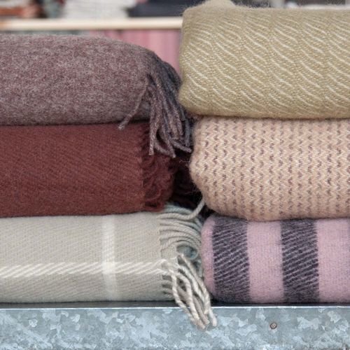 Плед из льна - VIRGIN AUSTRALIAN - dELENZO LINEN FROM EUROPE S.L - из шерсти мериноса