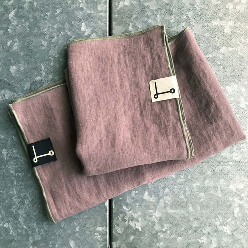 Наволочка для подушки из льна - AUBERGINE - dELENZO LINEN FROM EUROPE S.L
