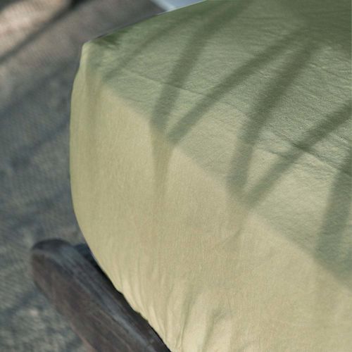Простынь из льна - OLIVE GREEN FITTED - dELENZO LINEN FROM EUROPE S.L - моющееся