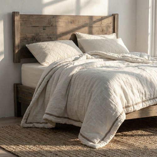 Теплое одеяло из льна - NORDIC PADDING - dELENZO LINEN FROM EUROPE S.L - из шерсти мериноса / сухая чистка