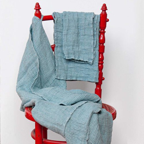 Банное полотенце из льна - BLUE WAFFLE TOWEL - dELENZO LINEN FROM EUROPE S.L - для профессионального использования / персонализированное