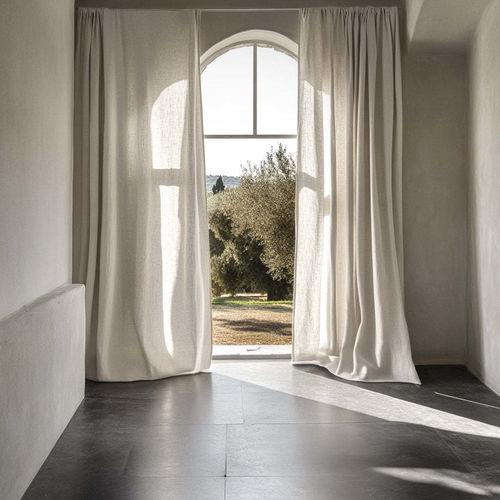 Штора со складками - MARRAKECH - dELENZO LINEN FROM EUROPE S.L - однотонная / из льна