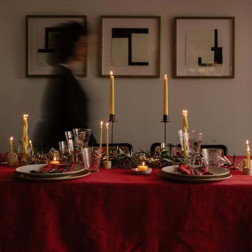 Скатерть из льна - RED TABLECLOTH - dELENZO LINEN FROM EUROPE S.L - для ресторана / для гостиницы / для организации мероприятий