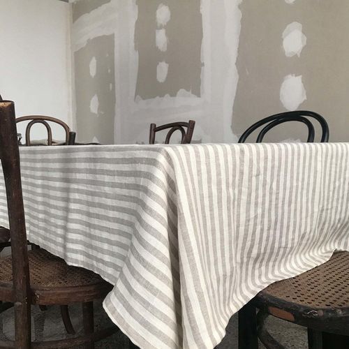 Столовая салфетка из льна - MILOS - dELENZO LINEN FROM EUROPE S.L - в полоску / моющаяся