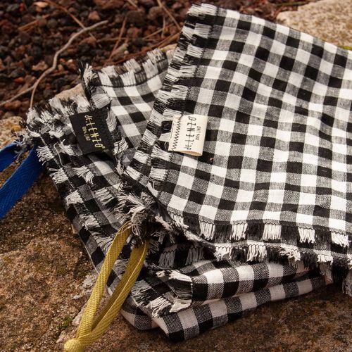 Обивочная ткань - VICHY - dELENZO LINEN FROM EUROPE S.L - в клетку / из льна / моющаяся