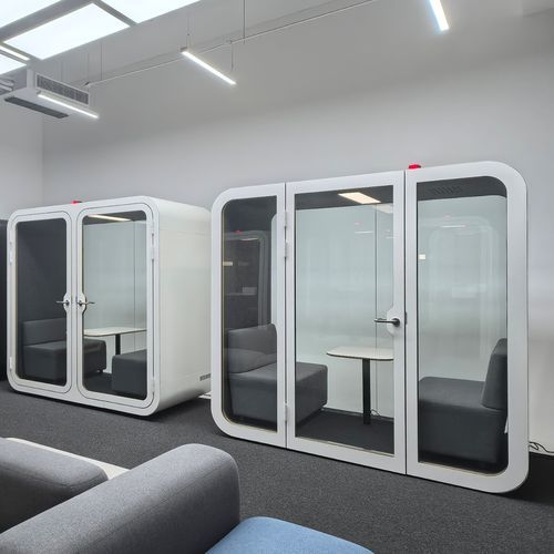 Акустическая рабочий стол POD - 2D - Dancoo Acoustic Pods Manufacturing Co.,Ltd. - регулируемая / эргономичная / с системой видеоконференцсвязи
