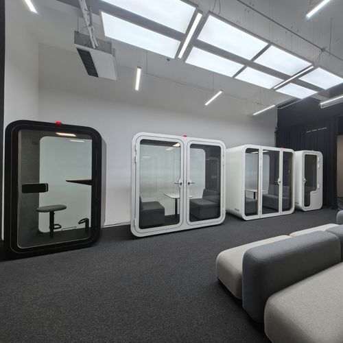 Акустическая рабочий стол POD - F - Dancoo Acoustic Pods Manufacturing Co.,Ltd. - регулируемая / эргономичная / с системой видеоконференцсвязи
