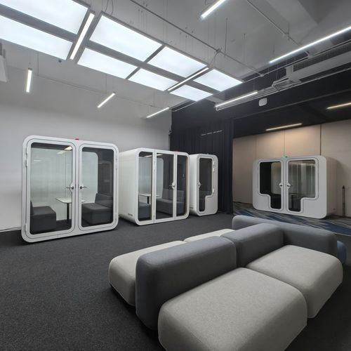 Акустическая рабочий стол POD - 2F2 - Dancoo Acoustic Pods Manufacturing Co.,Ltd. - регулируемая / эргономичная / с системой видеоконференцсвязи