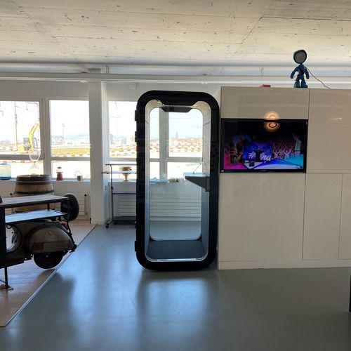 Телефонная будка для офиса - F - Dancoo Acoustic Pods Manufacturing Co.,Ltd. - для открытого пространства / из фанеры / из березы