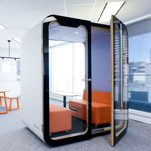 Акустическая рабочий стол POD - 2S2 - Dancoo Acoustic Pods Manufacturing Co.,Ltd. - эргономичная / USB / со встроенным светодиодным светильником
