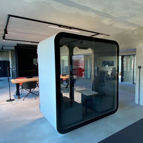 Акустическая рабочий стол POD - 2F - Dancoo Acoustic Pods Manufacturing Co.,Ltd. - эргономичная / USB / со встроенным светодиодным светильником