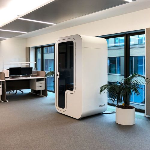 Акустическая рабочий стол POD - P - Dancoo Acoustic Pods Manufacturing Co.,Ltd. - эргономичная / USB / со встроенным светодиодным светильником