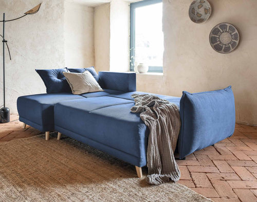 Угловой диван - LENA : 1505B - Best Mobilier - кровать / современный / из бархата