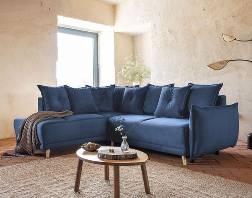 Угловой диван - LENA : 1507B - Best Mobilier - кровать / современный / из бархата