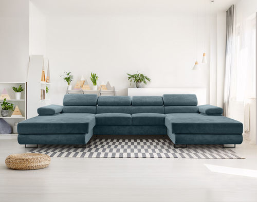 Угловой диван - PABLO : 1521B - Best Mobilier - кровать / современный / из бархата