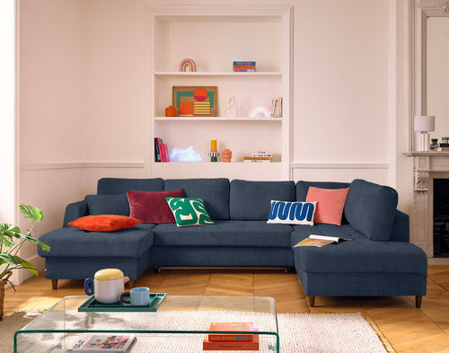 Угловой диван - ANNA : 2591B - Best Mobilier - кровать / современный / из бархата