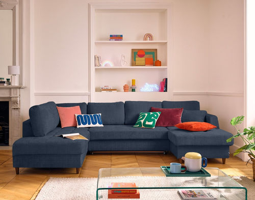 Угловой диван - ANNA - Best Mobilier - кровать / современный / из бархата
