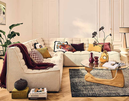 Модульный диван - ELLIE: 2944BEI - Best Mobilier - современный / из бархата / без подлокотников