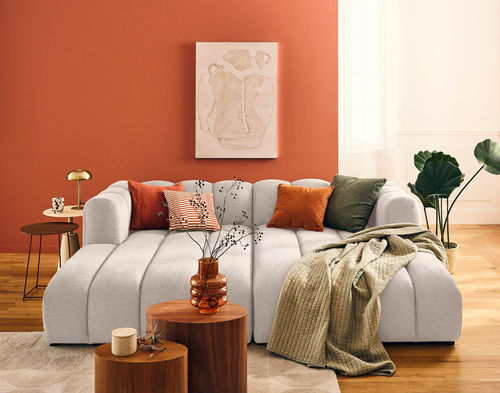 Современный полудиван - DEBBIE : 2951BEI - Best Mobilier - из ткани / из ДСП / из древесного волокна
