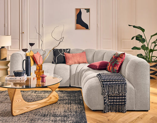 Модульный диван - DEBBIE: 2953BEI - Best Mobilier - современный / из ткани / с подлокотниками