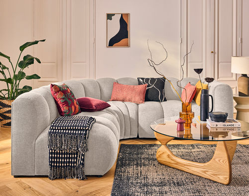 Модульный диван - DEBBIE: 2954BEI - Best Mobilier - современный / из ткани / с подлокотниками