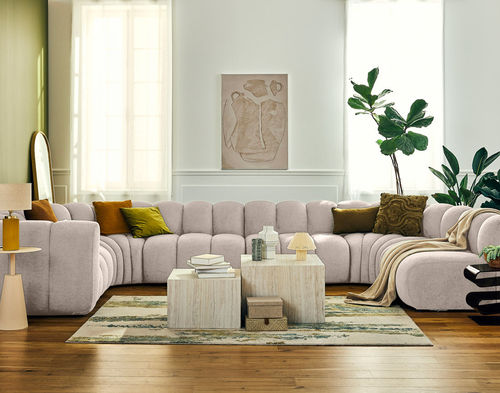 Модульный диван - DEBBIE: 2957BEI - Best Mobilier - современный / из ткани / с подлокотниками