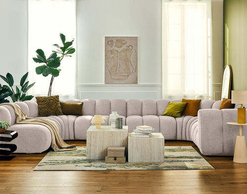 Модульный диван - DEBBIE: 2958BEI - Best Mobilier - современный / из ткани / с подлокотниками