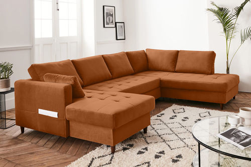 Угловой диван - ANNA: 824RO - Best Mobilier - кровать / современный / из бархата