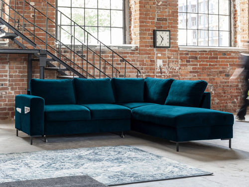 Угловой диван - LILLY : 1065BC - Best Mobilier - кровать / современный / из бархата