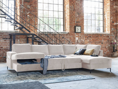 Угловой диван - LILLY : 1067BEI - Best Mobilier - кровать / полукруглый / современный