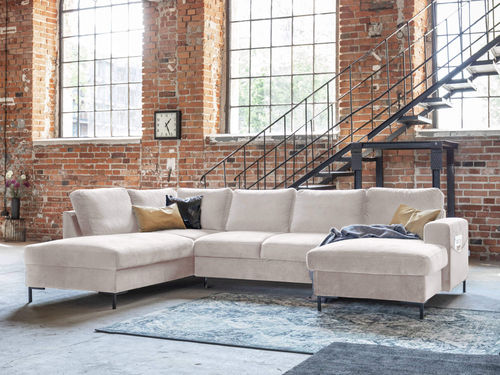 Угловой диван - LILLY : 1068BEI - Best Mobilier - кровать / современный / из бархата