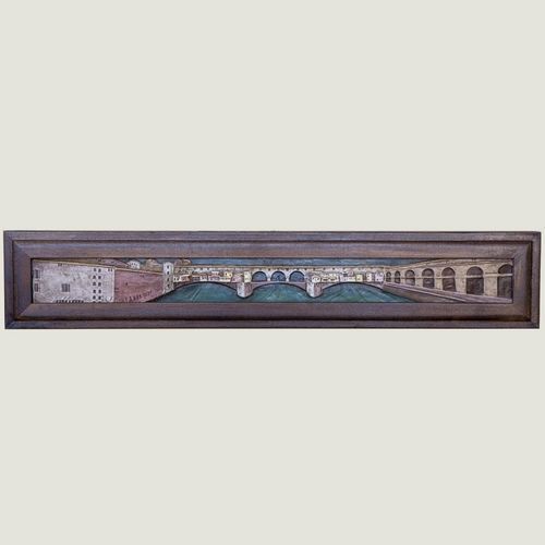 Скульптура из керамики - Ponte Vecchio - cestenoli srl - ручной работы / Сделано в Италии / настенная