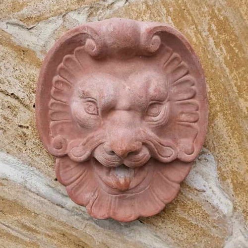 Скульптура из терракоты - Maschera Leone - cestenoli srl - для наружного применения / ручной работы / настенная