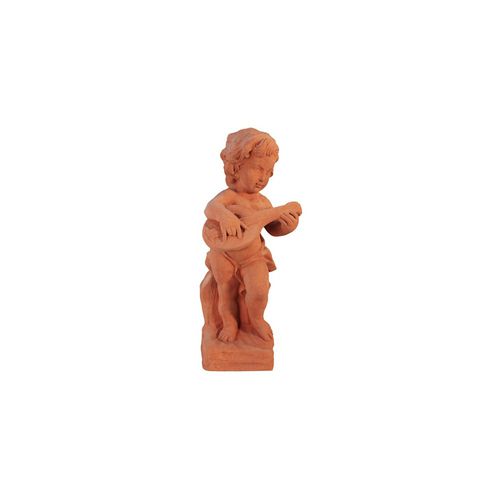 Скульптура из терракоты - Putto Musicante con Mandolino - cestenoli srl - для наружного применения / ручной работы / садовая