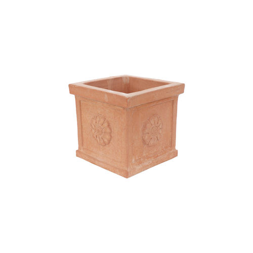 Садовый горшок из терракоты - Cubo con Rosetta  - cestenoli srl - квадратный / для бытового использования