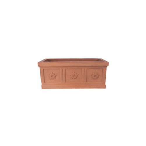 Кадка для садовых растений из терракоты - con Rosette - cestenoli srl - прямоугольная / ручной работы / классическая