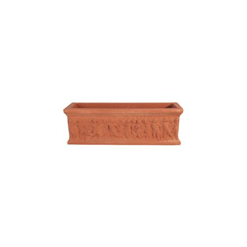 Кадка для садовых растений из терракоты - con putti - cestenoli srl - прямоугольная / ручной работы / классическая