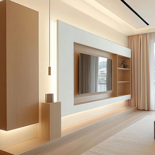 Современная тумба под телевизор - DFD-BE-01 - Dief Flooring - низкая тумба под телевизор / на заказ / со скрытым кабелем