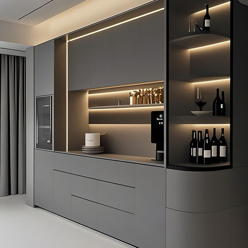 Современный буфет - DFD-SI-06 - Dief Flooring - из дерева / из стекла / с полкой